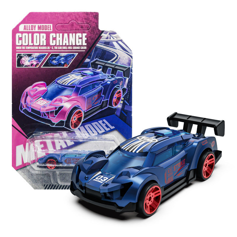 temperature-changing alloy car toy boy racing model kidsren's artificial car model metal sports car wholesale