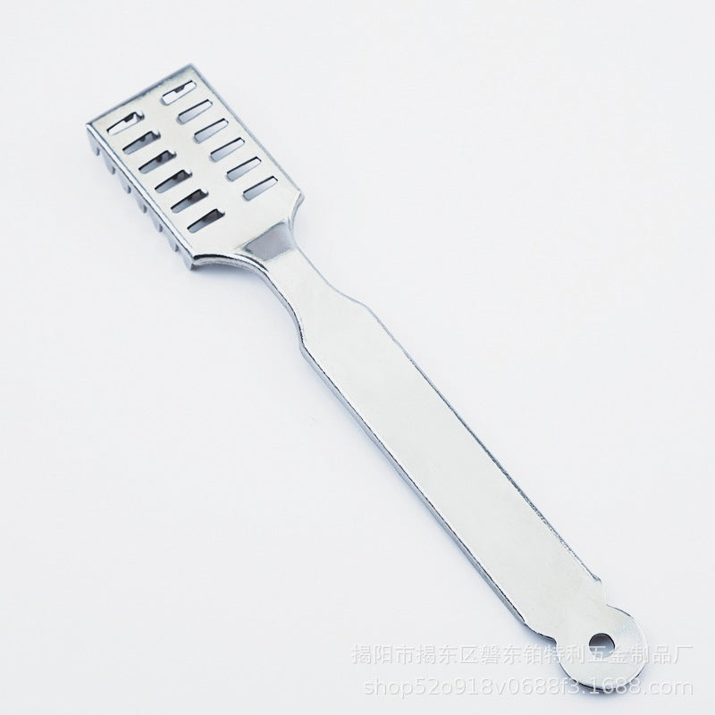 430 stainless steel round tube handle with handle square head fish scale planer kitchen convenient for home fish gill scraper fish brush
