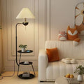 Scandinavianaccessible luxury cream style floor lamp living room sofa storage ornament bedroom bedside table all-in-one vertical lamp pull cord