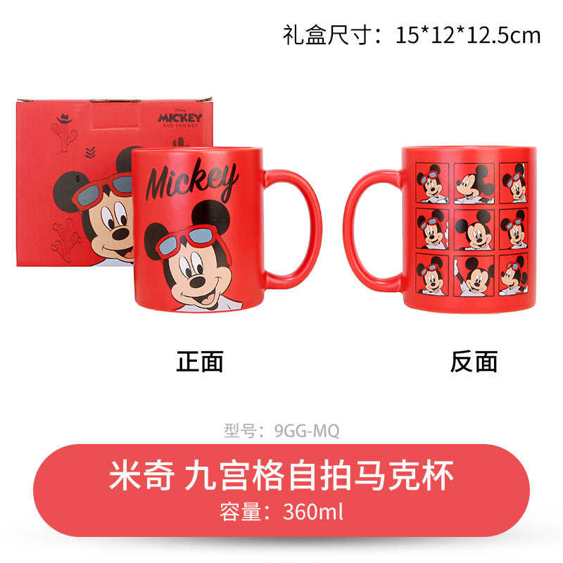 Ceramic cup gift box mug with lid with spoon coffee cup holiday gift box cartoon cup cute water cup
