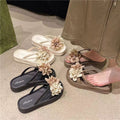 New fairy flower slippers platform soft sole 2025 one-strap summer new women's summer versatile beach slippers