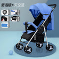 Baby stroller - lightweight, foldable, reclining, four-wheel pushchair for infants and toddlers - one-click folding - dropshipping available