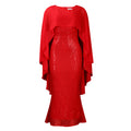 D556 european and american style spring new fashion chiffon cape sequin bodycon maxi dress banquet party gown