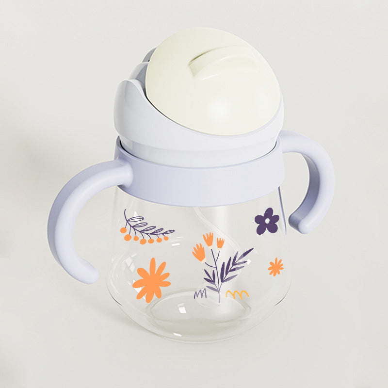 Baby training cup tritan straw cup kids water bottle anti-choking sippy cup baby feeding cup maternity and baby supplies