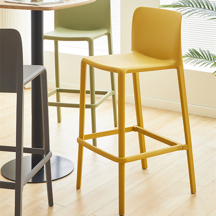 Scandinaviancasual bar chair modern normcore plastic backrest bar chair for home reinforced designer creative high stool