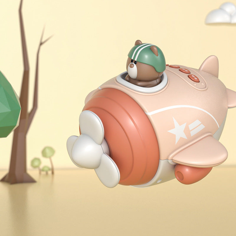 Cross-border bomb-throwing aircraft toys children's universal toys electric cars music lighting fun puzzle cartoon play war