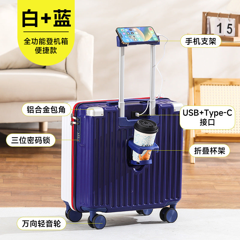 New multi-functional small and lightweight child and mother box universal wheel boarding case 18-inch password box strong and durable trolley case