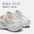Spongebob squarepants thick sole stomp on shit feeling crocs women's summernew arrivaloutwearnon-slip deodorizing filtertoe heightening beach shoes