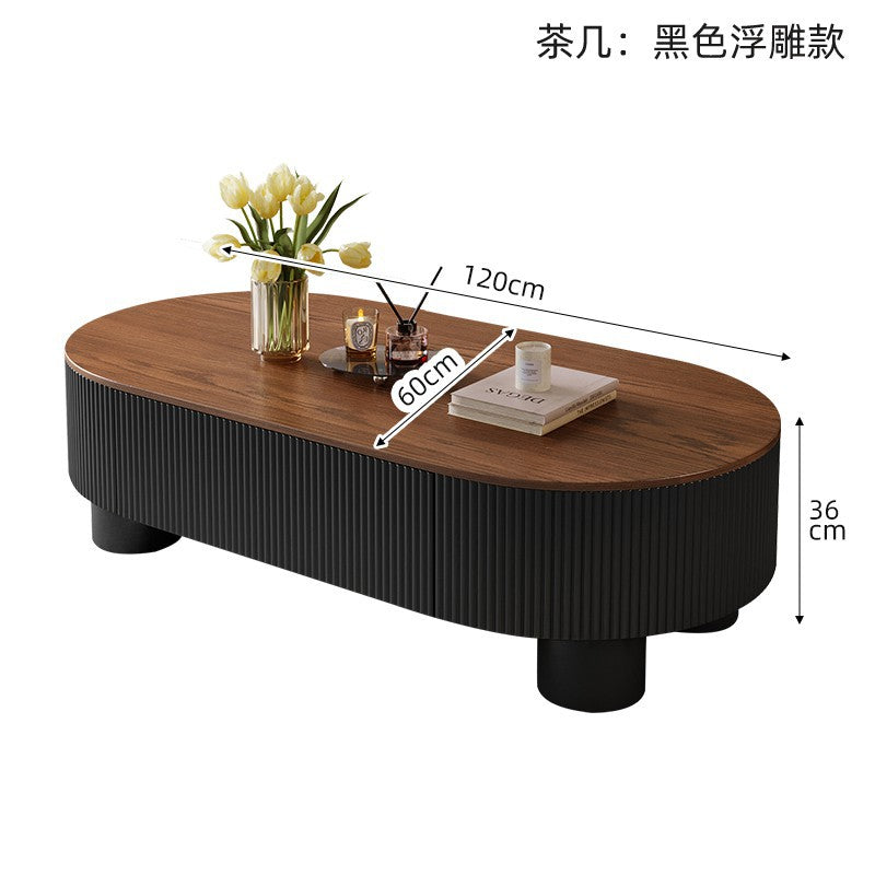 New arrival living room chinoiserie oval italian medieval style slate coffee table accessible luxuryfor home modern casual office table