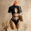 Sexy hot girl cutout bustier bodysuit - new summer slim-fit lingerie top - european & american style