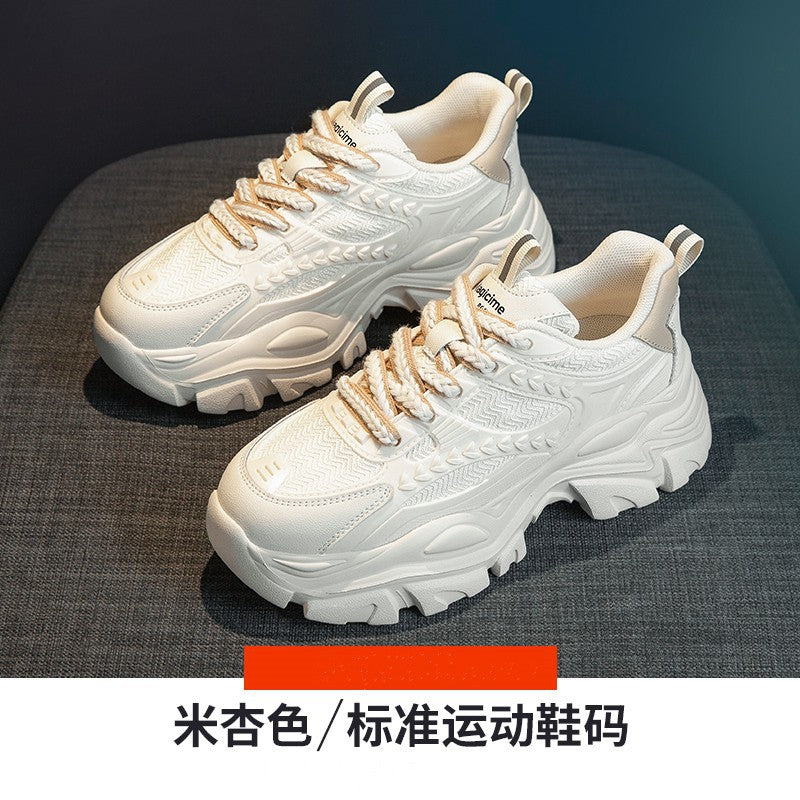 Best selling thick sole dad shoes women's height increasing ins trend 2026 new summer mesh breathable casual sports shoes
