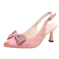2026exportplus sizeprinting high heels women's outwearfashion style pointed toe bows toe women's sandals