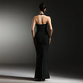 C7567 cross-border   fashion women's deep v backless mermaid tail evening gown dress
