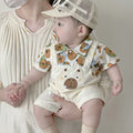 Summer romper short sleeve cartoon onesie baby clothes summer thin polo shirt newborn boy