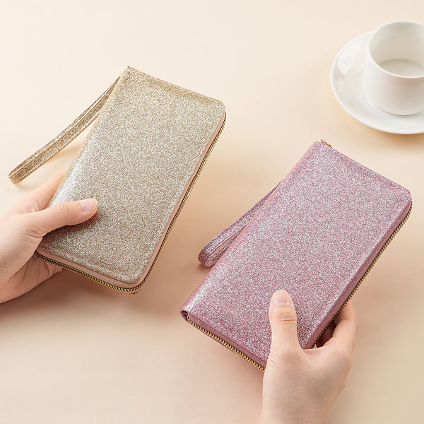 Cute glitter organ small card bag female ID card bag card bag tassel card cover large capacity change bag integrated