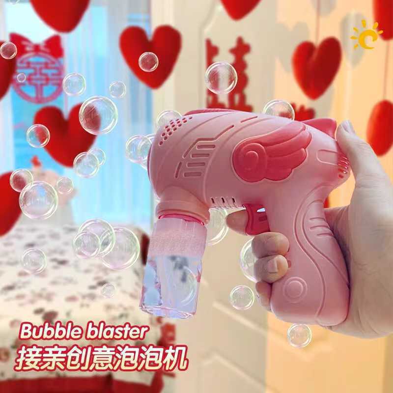 Influencer angel bubble machine - electric automatic handheld bubble gun for weddings, wedding decoration props, and bridal toys