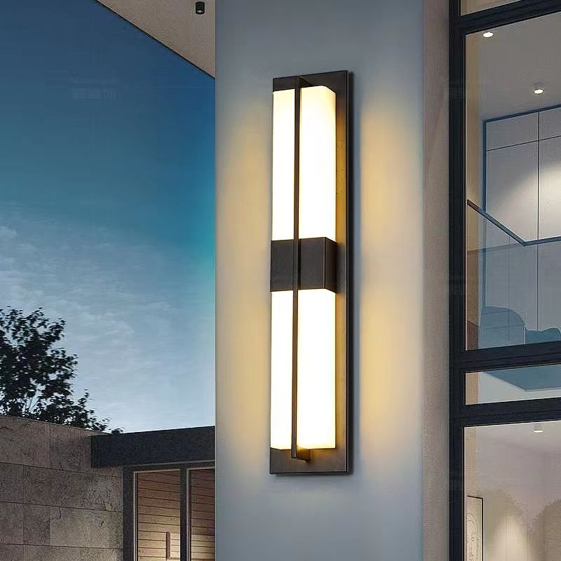 New outdoor wall lamp - waterproof, rustproof, marble finish, roman column style - perfect for courtyards, villas, entryways, and pillar lighting
