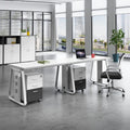 Saint li office desk - modern minimalist workstation for employees, computer desk with screen partition