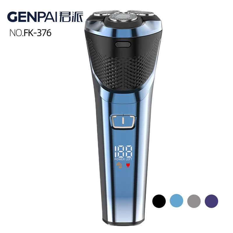Full body washable electric shaver rechargeable razor three-head rotate beard razor wholesale portable