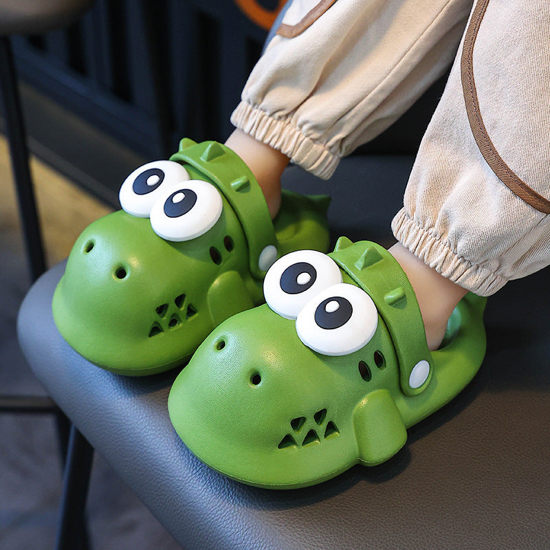 2024 new children's dinosaur slippers - funny & cute closed-toe sandals for boys, indoor/outdoor non-slip & wear-resistant
