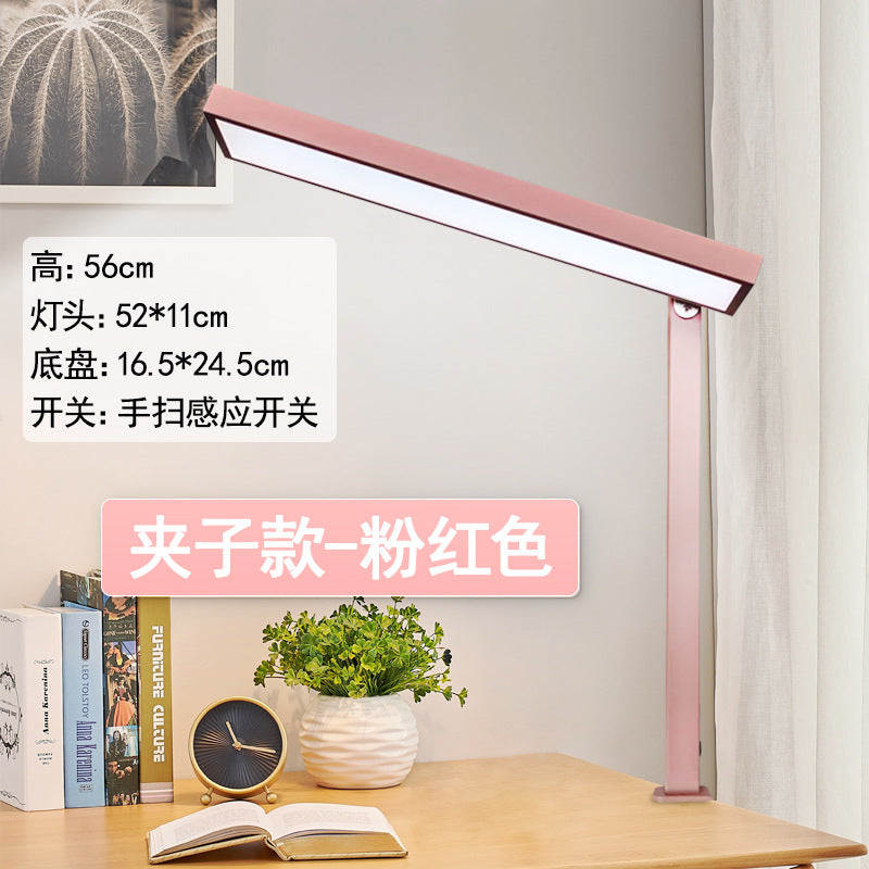 Full spectrum eye protection study desk lamp - ideal for kids' study rooms, student dorms, and reading - foldable clip-on table lamp