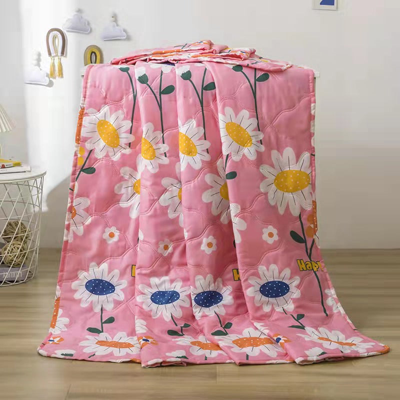 Factory direct sales diamond velvet ultrasonic summer cool quilt event opening gift air conditioner quilt thin quilt gift box wholesale