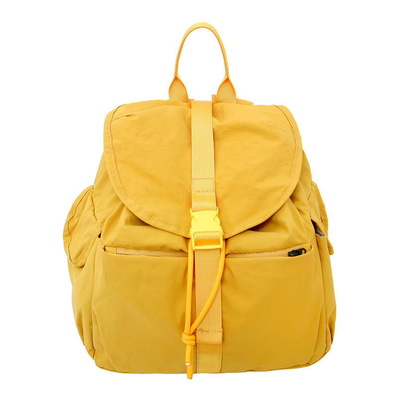 New Japanese simple solid color large-capacity student class backpack men's and women's lightweight sports travel versatile backpack