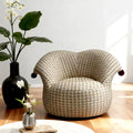 Clown lazy single sofa french cream style living room balcony design casual fabric rotatefor home sofa chair