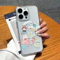 Cute rabbit & bear iphone 17 case, apple 16 magnetic shockproof high-transparency clear 15 soft case 13