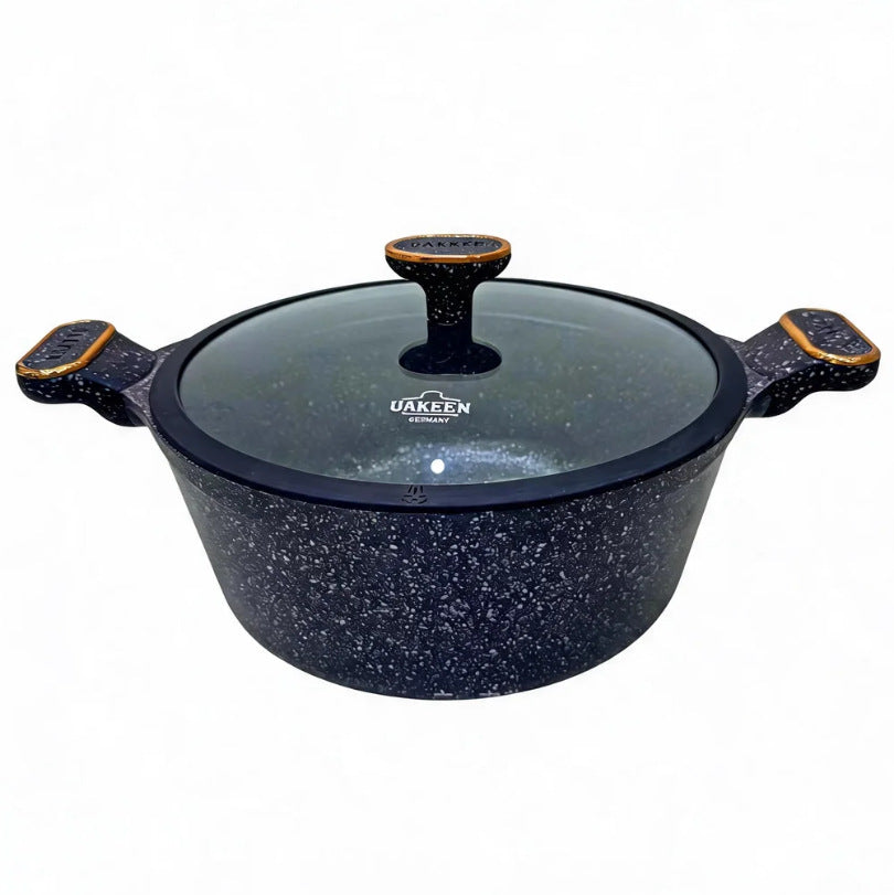 Uakeen hot-selling export pot suitkitchenwar5-piece set 5pcs medical stone double-layer bottom pot