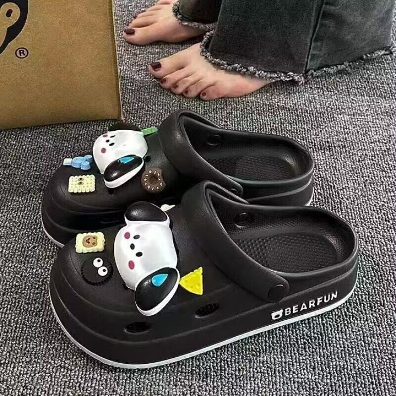 Crocs women's summer 2024 new arrival outwear beach seaside non-slip slippers nurse baotou step on shit sandals
