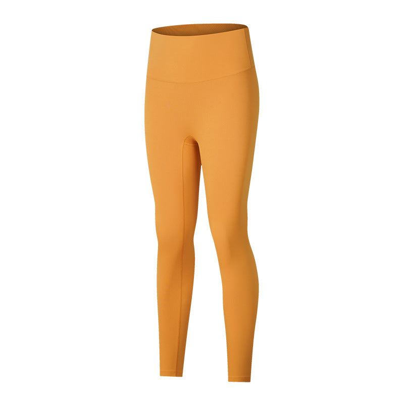 Naked feeling without t-line peach butt tight yoga nine-point pants elastic high waist hip lifting sports fitness pants for women et002