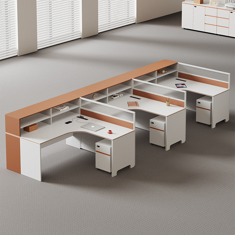Saint li staff desk employee slot desk card seat casual modern screen financial desk and chair combination