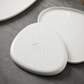 Pure white special-shaped ceramic plate for homeasymmetrical dish plate triangular steak plate western restaurant casual plate kitchen