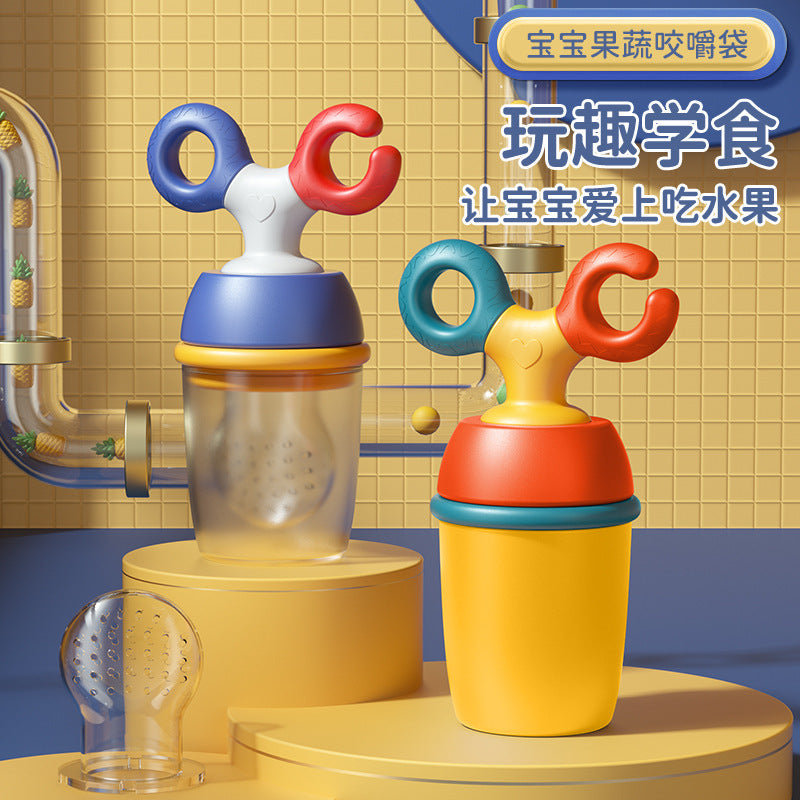 Bite Bite Le Baby Push Fruit and Vegetable Le Children's Silicone Mesh Bag Soothing Pacifier Baby Fruit Food Supplement Wholesale