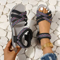 European and american new spring/summer  export sports sandals - printed, hook-and-loop closure, plus size women's sandals - dropshipping available