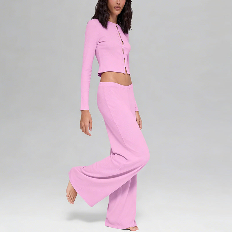 new cross-border modal wide-leg pants & breathable top set - loose fit, drapey trousers, casual relaxed activewear set