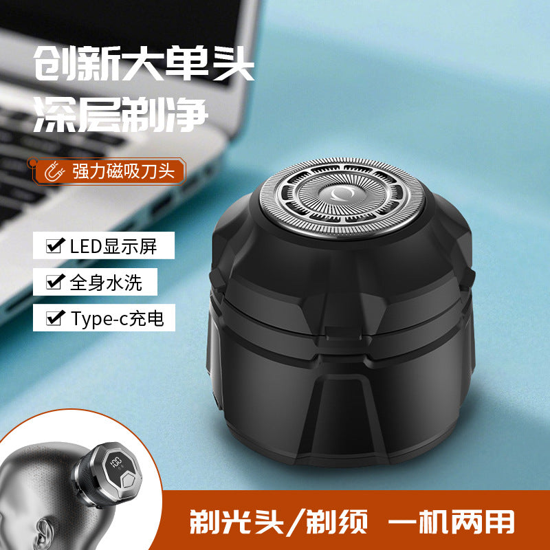 New magnetic detachable rotating blade head shaver - high-power head shaving tool for a clean shave - self-haircutting clipper