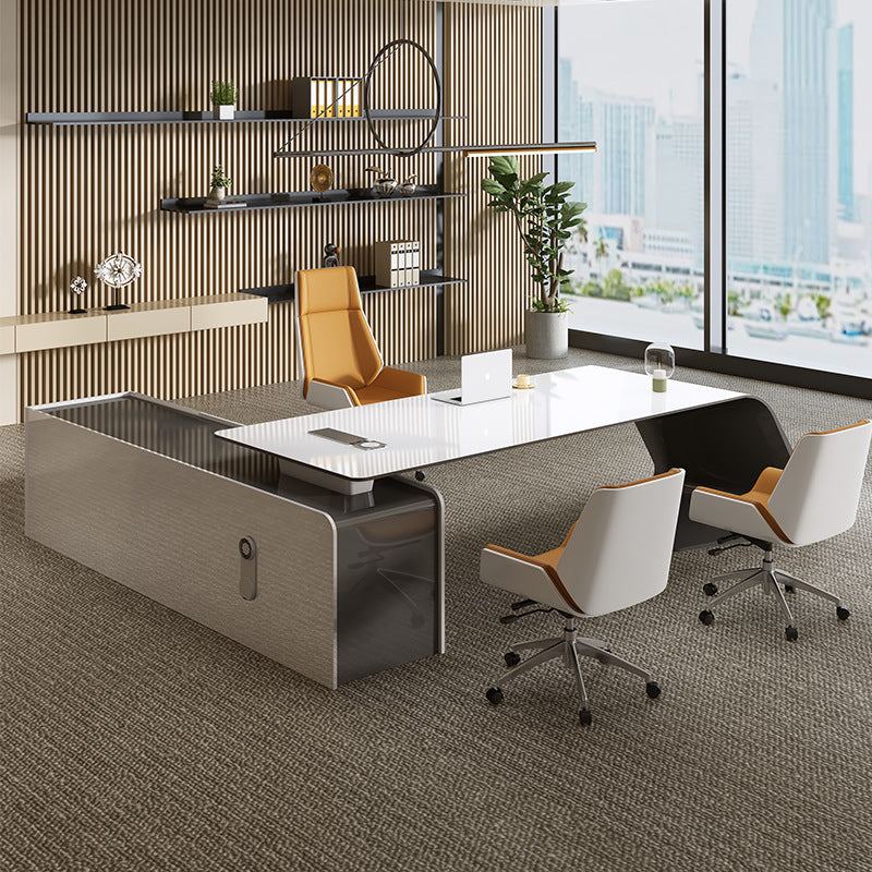 Accessible luxury paint boss table creative office desk casual modern manager table president office desk table and chair combination
