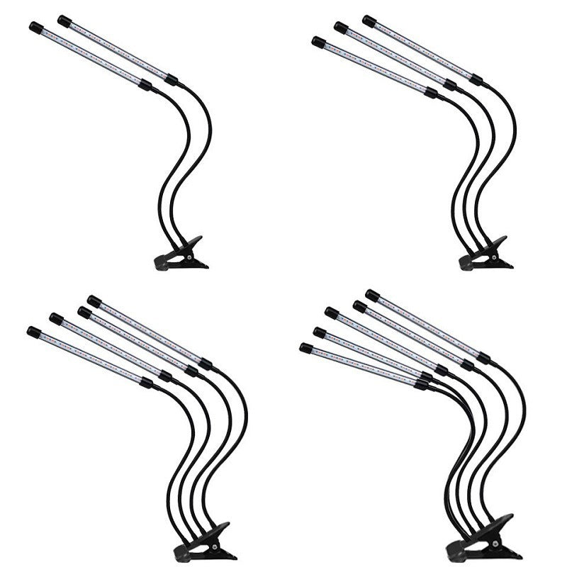 Led grow light with clip, timer, full spectrum sunlight simulation, for succulents, flowers, herbs, seedlings, and supplemental lighting