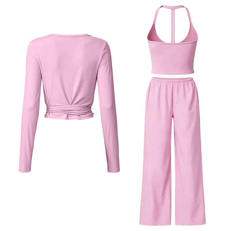 fall/winter new arrival: brushed yoga set - quick-dry, beautiful back tank top, activewear set for women - casual running & fitness
