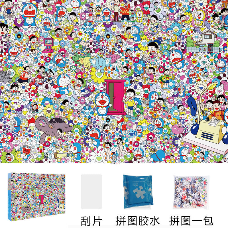 Puzzle adult version 1000 pieces decompression healing system Chinese style flat assembly toy girl puzzle birthday gift