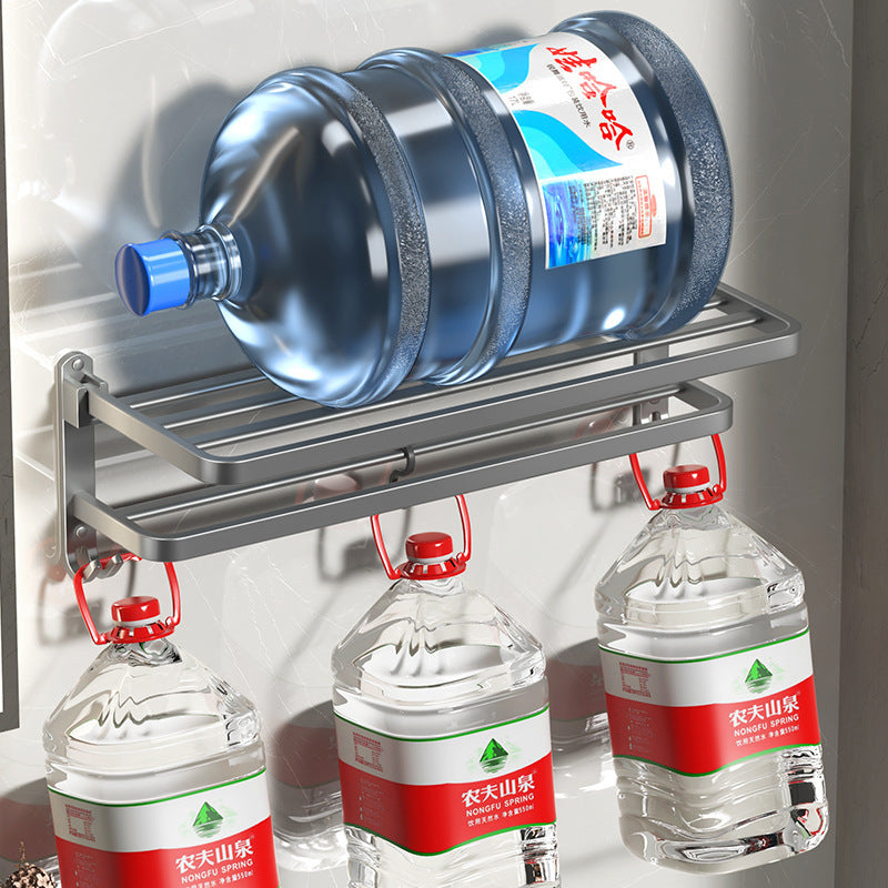 Space aluminum towel rack, no punching, bathroom, bathroom rack, towel rack, bathroom hardware pendant set.