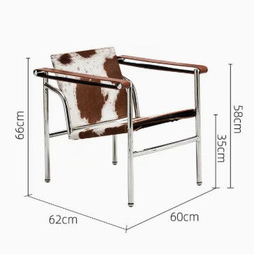 Lc1 basculan chair genuine leather sofa chair le corbusier medieval genuine leather single chair for home casual single chair