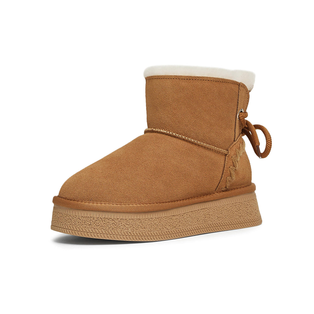 Thick sole snow boots for women 2026new arrival autumn winterfleece-linedthickenednon-slip short boots northeast heattech cotton shoes best selling
