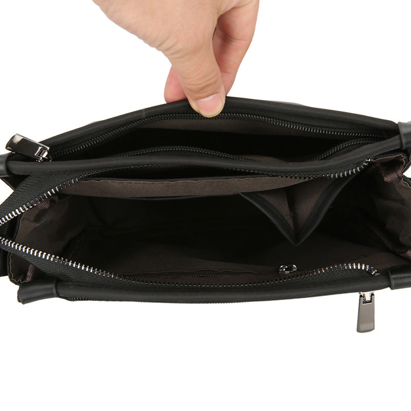 New men's fashion trend casual waterproof bag large capacity high value business trip shoulder bag messenger bag