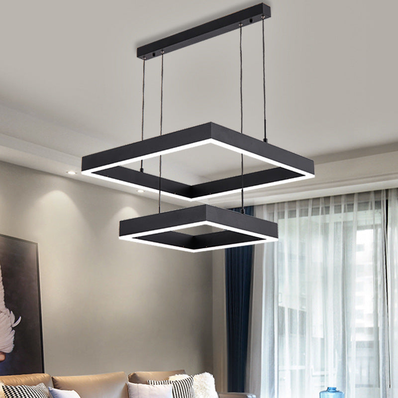 Living room chandelier modern simple atmosphere minimalist 2025 new Nordic lighting package square living room main light