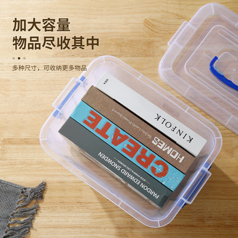 Customized plastic transparent storage box, clothes quilt sorting box, large and small storage box, snack toy storage box.