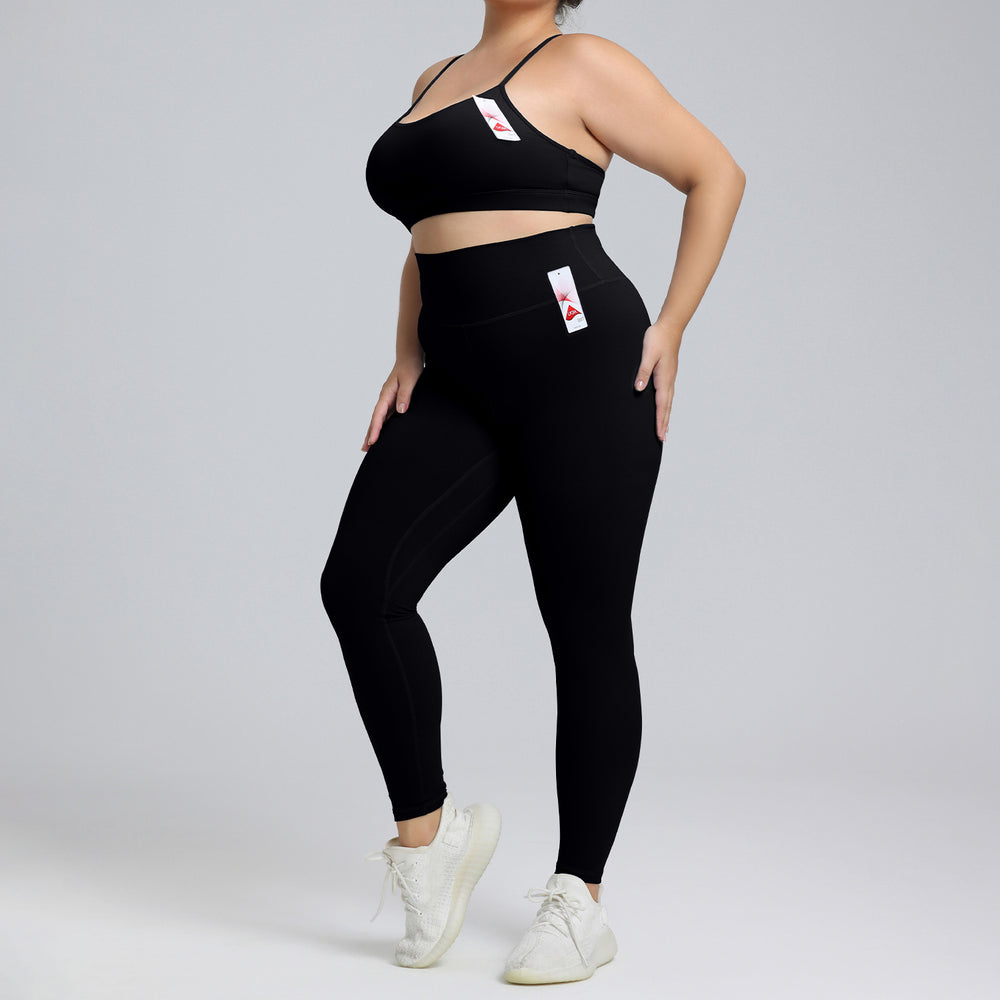 Amazon's new plus size yoga clothes for women lycra classy sense tight sportswear suit lulu same style fitness clothes