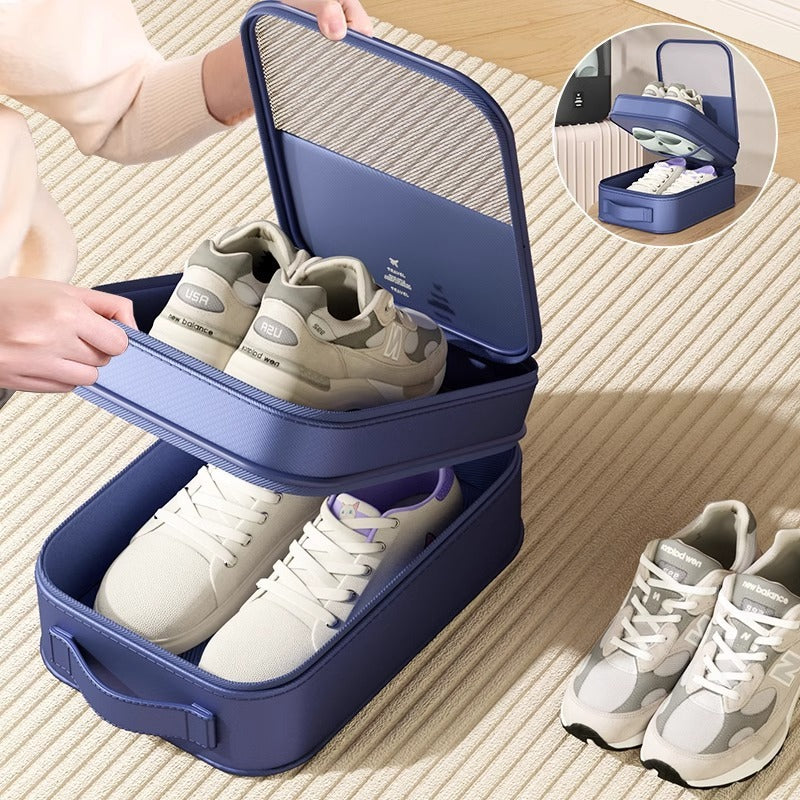 Shoe box travel storage bag portable finishing box dust-proof slippers storage box car-specific shoe artifact